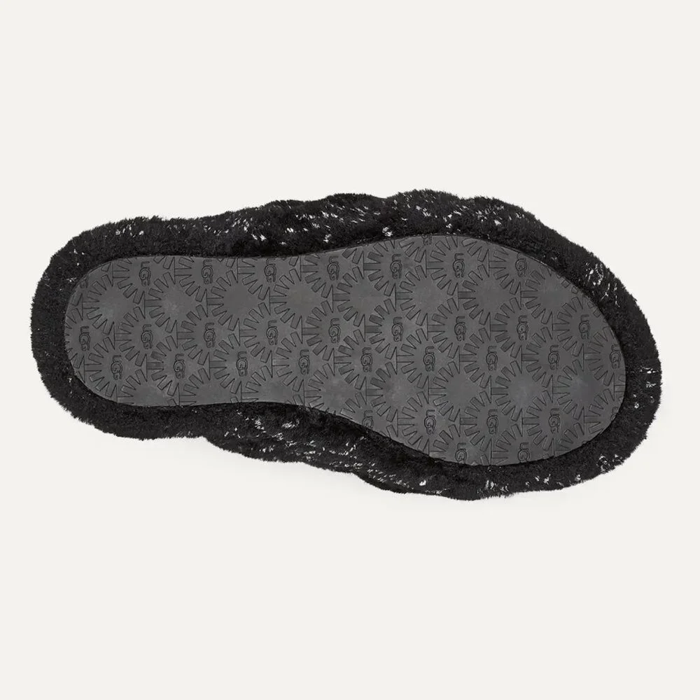 NEW UGG Kid Youth Fluff Yeah Metallic Sparkle Black Slingback Slide Slipper - Picture 6 of 6